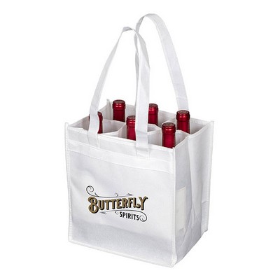 6 Bottle Wine Tote Bag ( 11" X 10" X 7" )